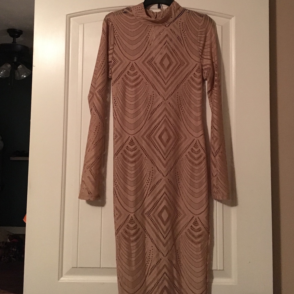 Naked Wardrobe mesh midi dress